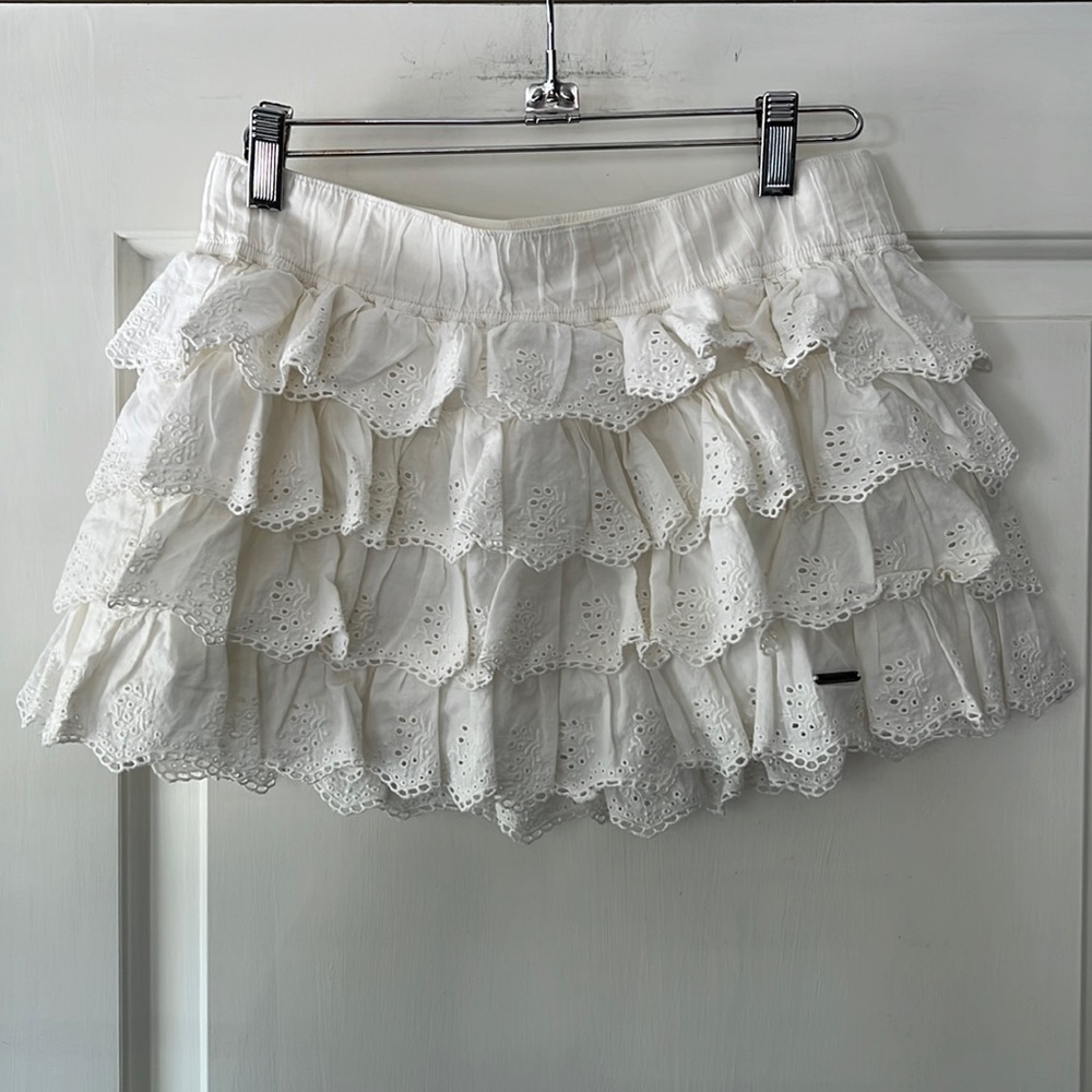 Abercrombie and Fitch Cotton Layered Skirt